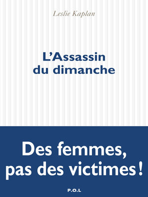 cover image of L'Assassin du dimanche